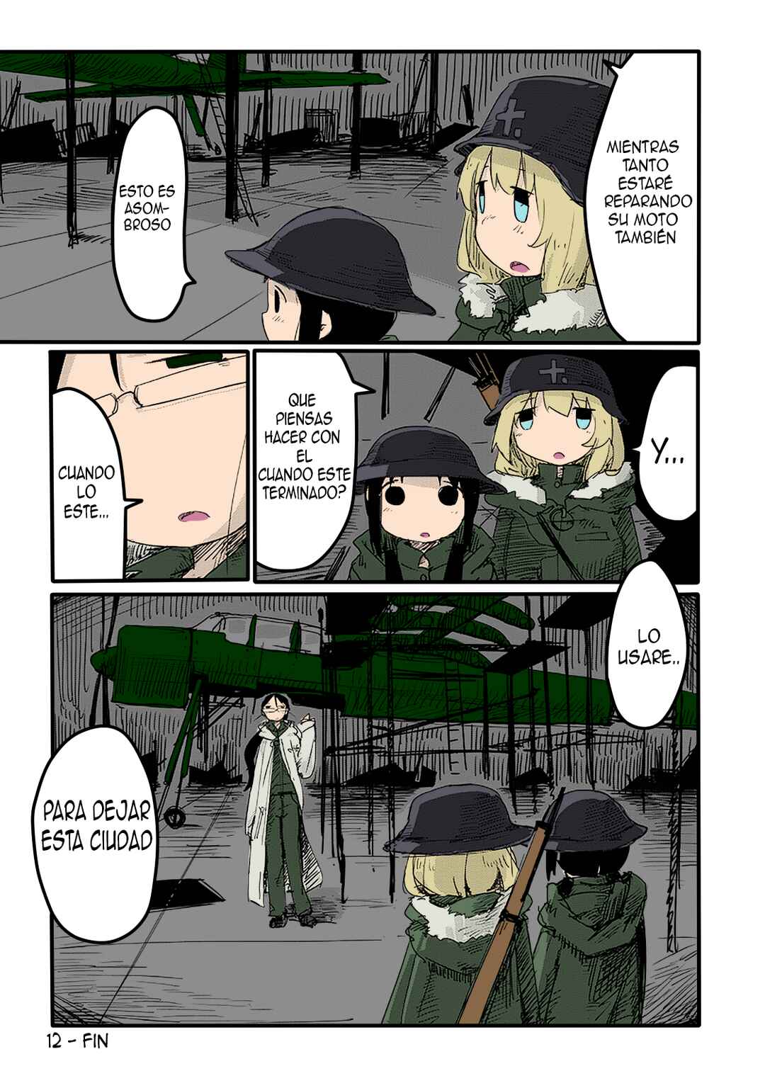 Shoujo Shuumatsu Ryokou (Fan Colored) Chapter 12 - Page 16