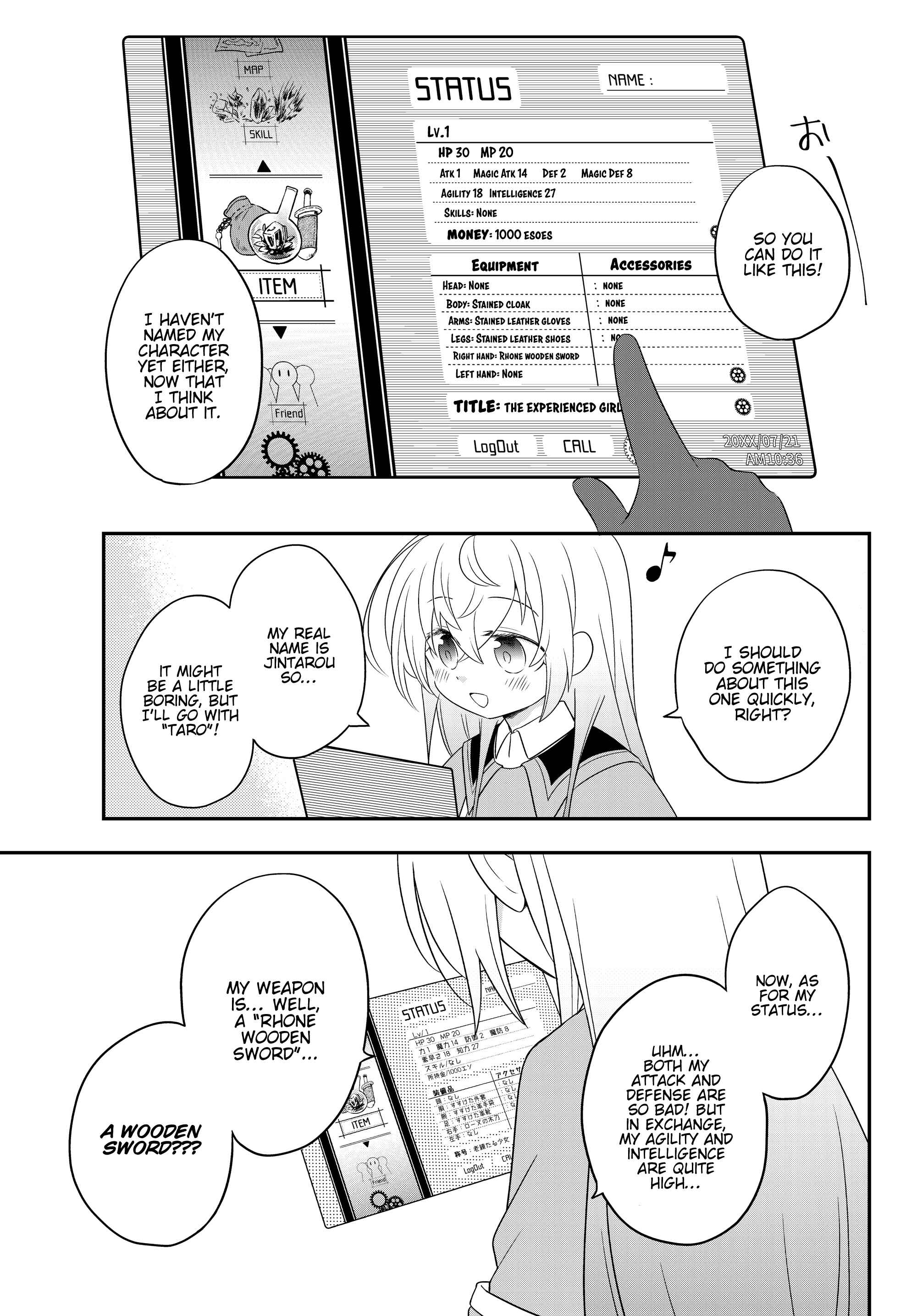 Bishoujo ni Natta kedo, Netoge Haijin Yattemasu. Chapter 3.1 - Page 8