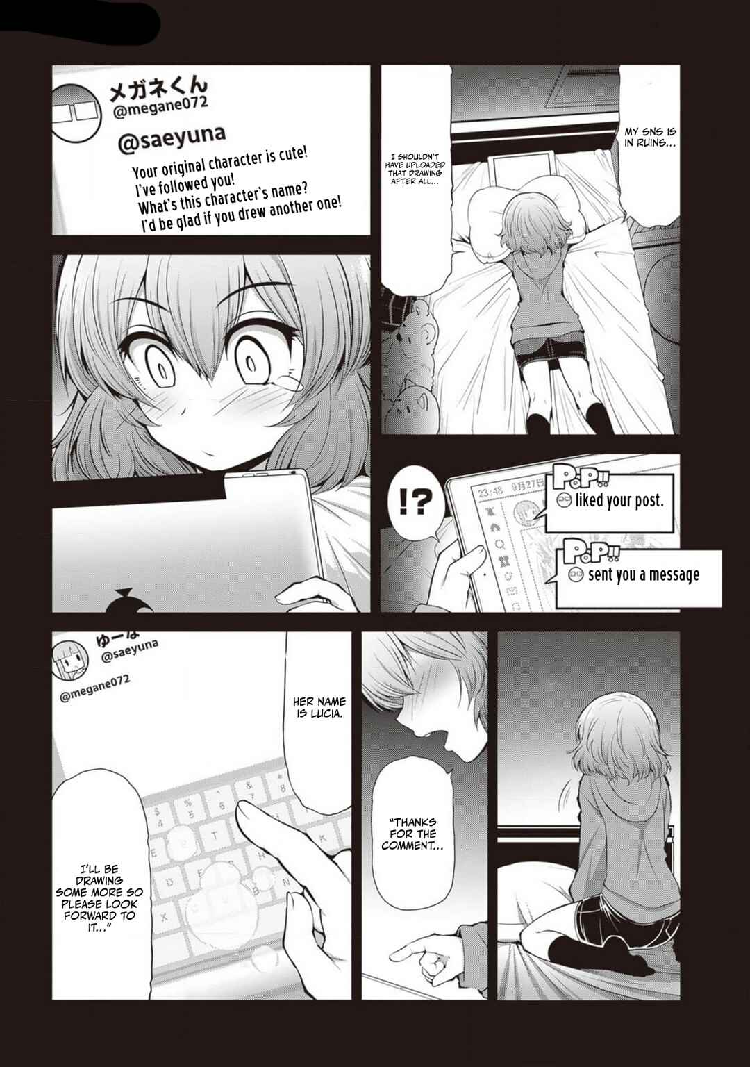 Saegusa-san wa Megane-senpai to Koi wo Egaku Chapter 6 - Page 12