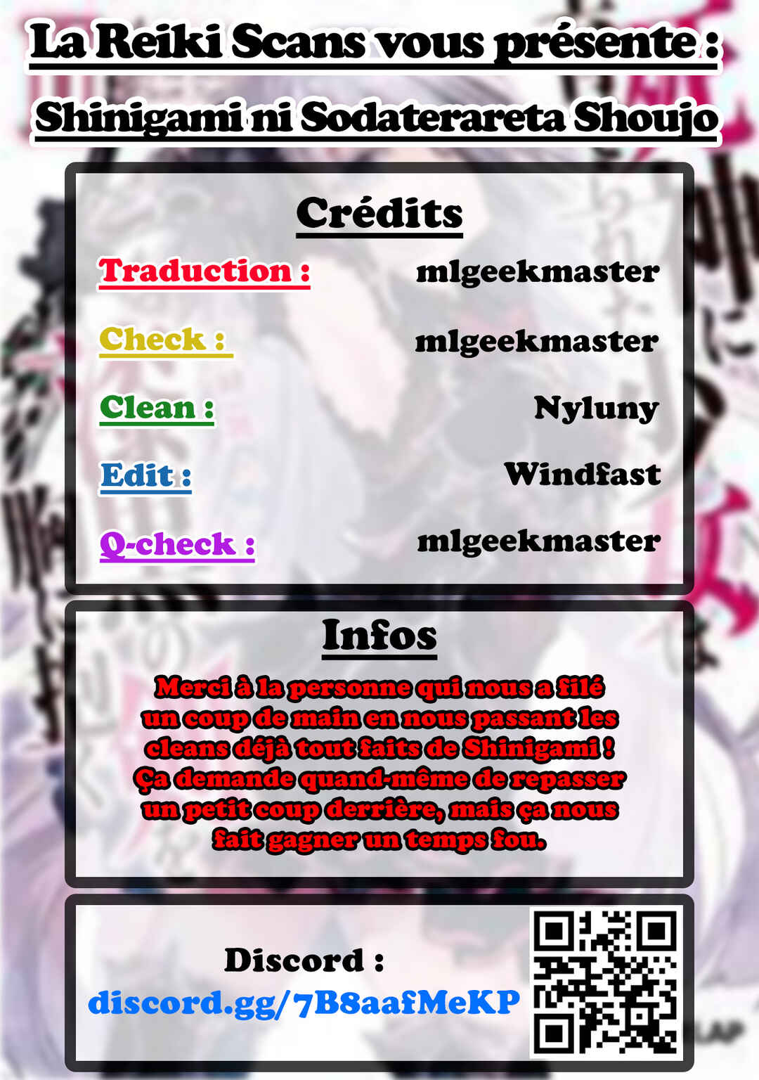 Shinigami ni Sodaterareta Shoujo wa Shikkoku no Tsurugi o Mune ni Idaku Chapter 29 - Page 1