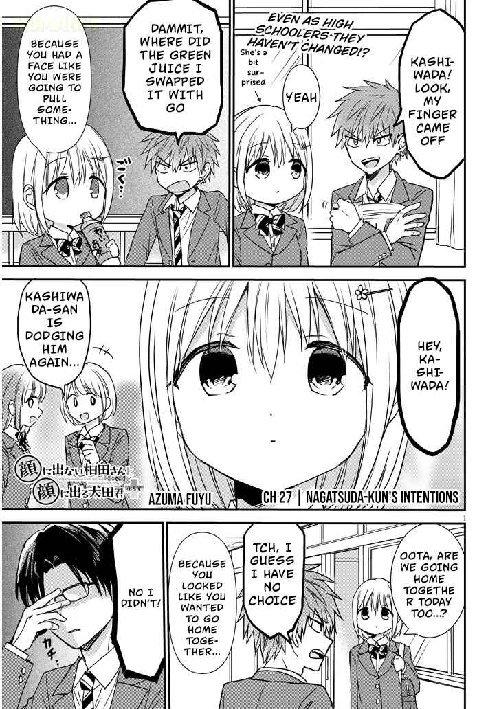 Kao ni Denai Kashiwada-san to Kao ni Deru Oota-kun + Chapter 27 - Page 2