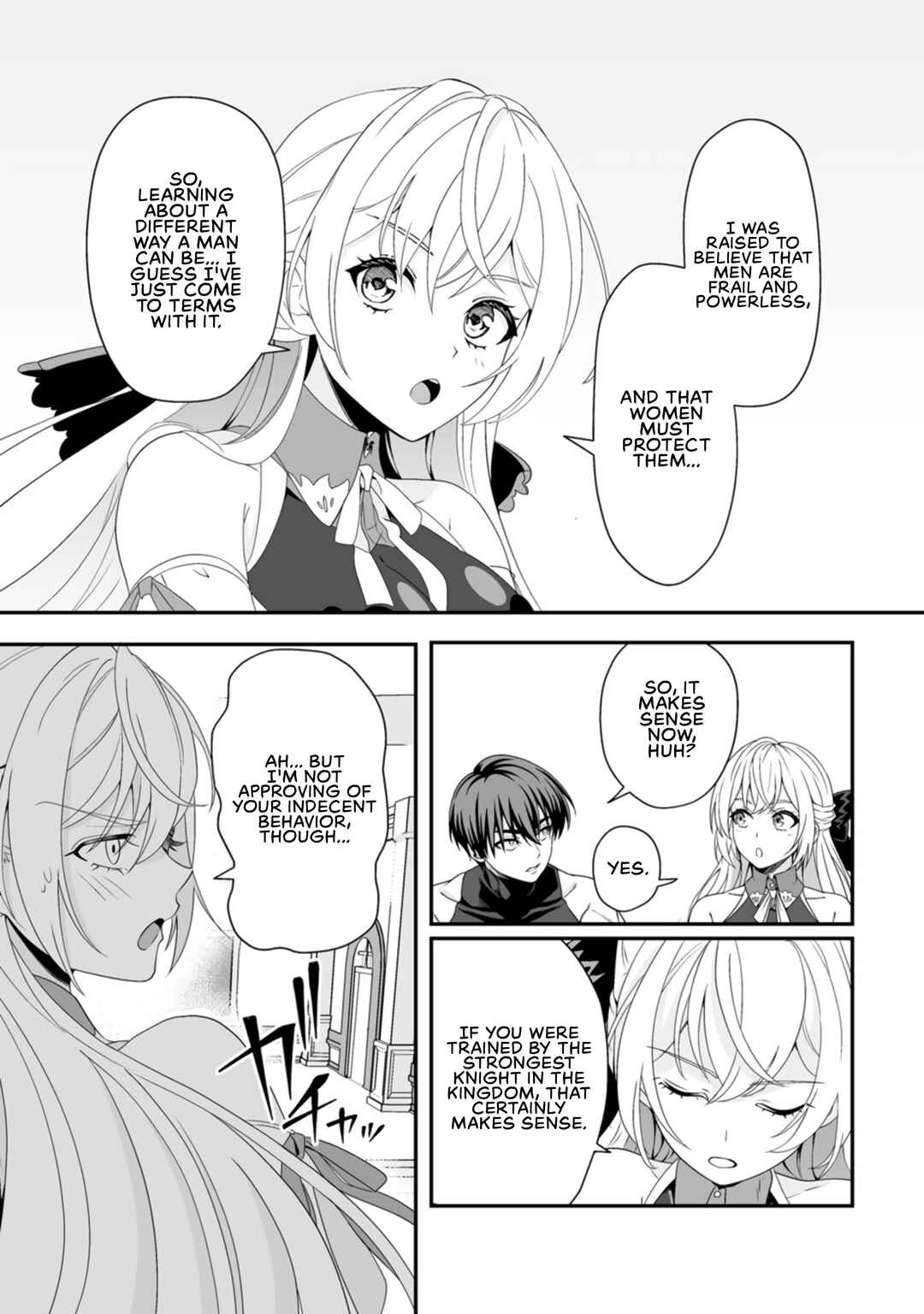 Teisou Gyakuten Sekai de Yuiitsu no Otoko Kishi no Ore, Onna Kishi Gakuen ni Nyuugaku Shitara Nazeka Eiyou Atsukai Sareta: Zetsurin Skill de Harem Musou Chapter 4 - Page 23