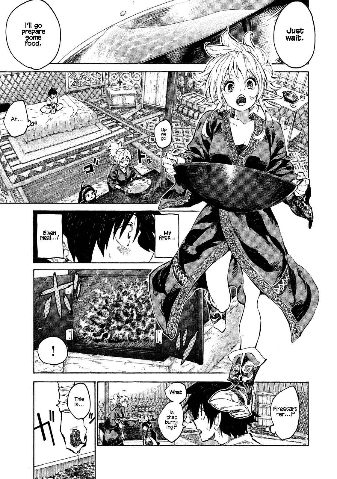 Mazumeshi Elf to Yuuboku gurashi Chapter 1 - Page 14