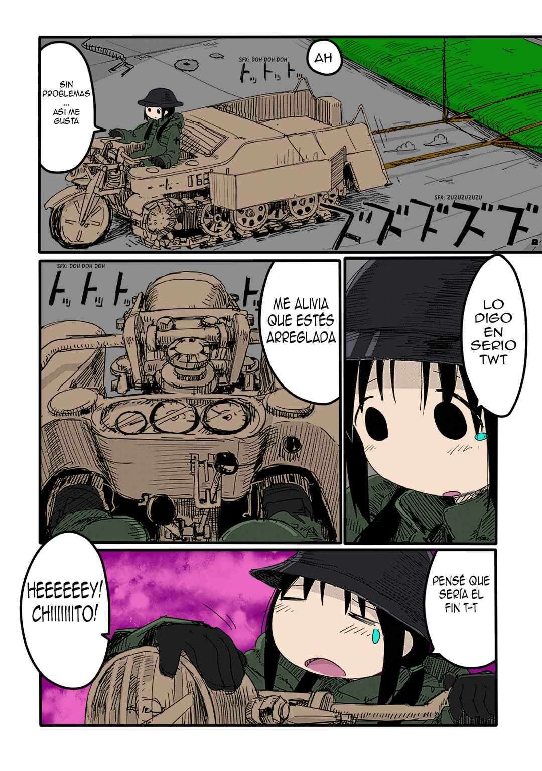 Shoujo Shuumatsu Ryokou (Fan Colored) Chapter 13 - Page 2
