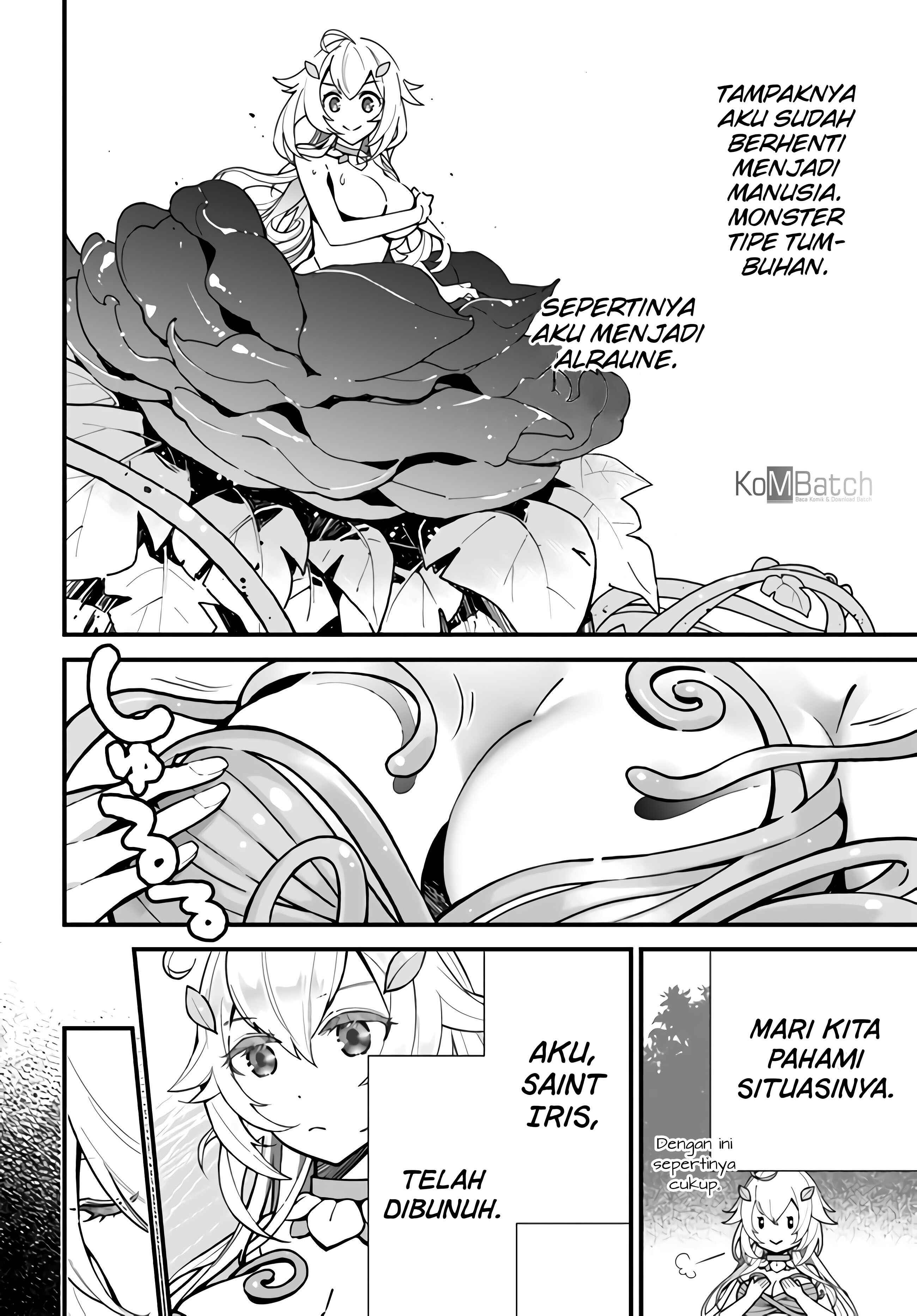 Shokubutsu Monster Musume Nikki: Seijo datta Watashi ga Uragirareta Hate ni Alraune ni Tensei Shite Shimatta node, kore kara wa Kougousei o Shinagara Shizuka ni Shokubutsu Life o Sugoshimasu Chapter 1 - Page 9