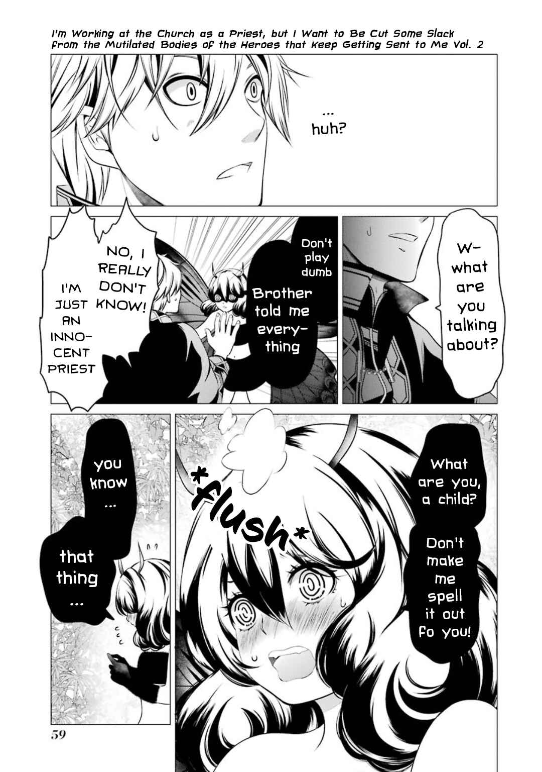 I'm Working at the Church as a Priest, but I Want to Be Cut Some Slack from the Mutilated Bodies of the Heroes that Keep Getting Sent to Me Chapter 5 - Page 11