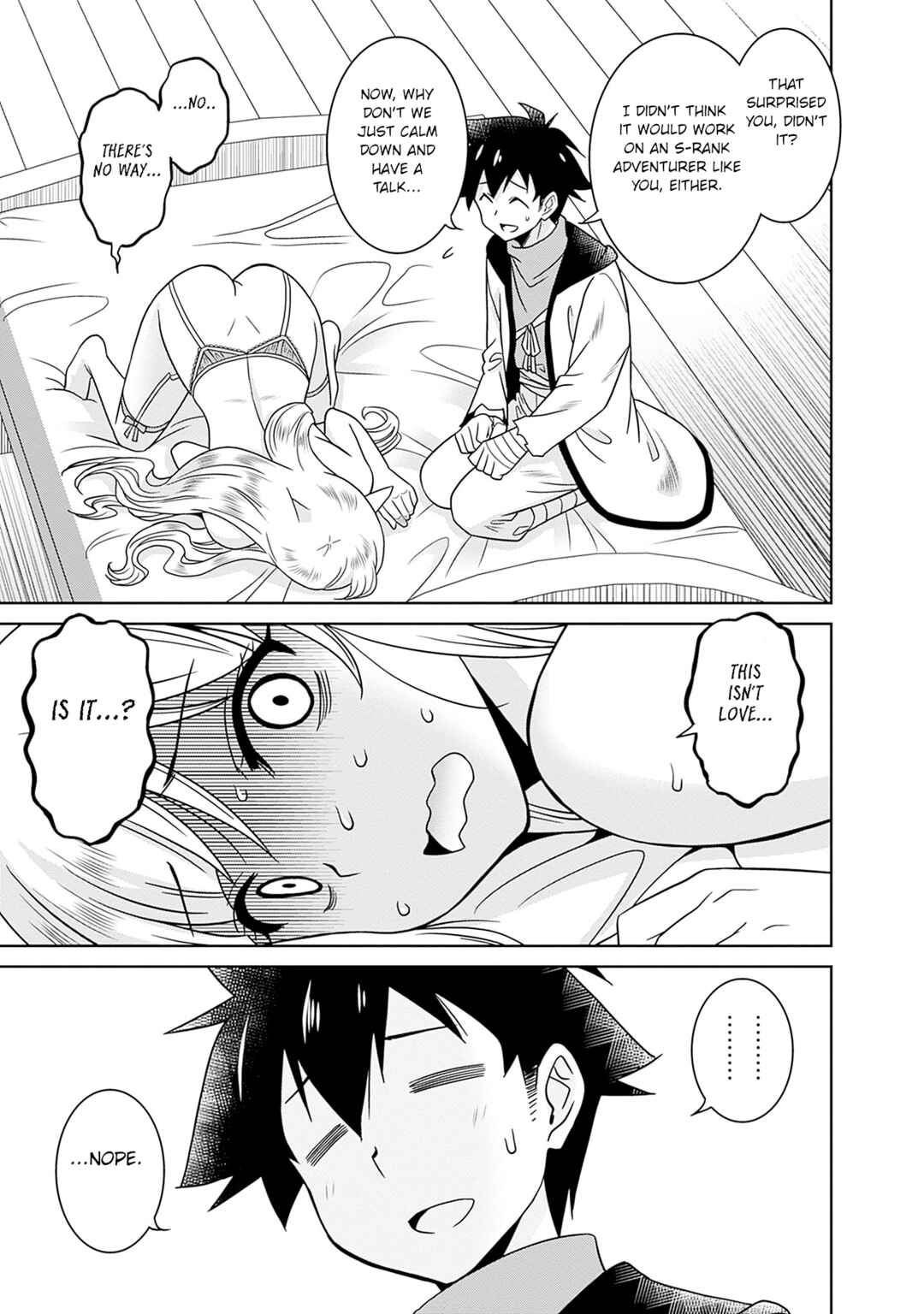 Bishuu Gyakuten Sekai no Cleric ~Bishuu to Teisoukannen ga Gyakutenshita Isekai de Souryo ni Narimashita. Inyoku no Noroi wo Toku Tame ni Harem Party de "Gishiki" Shimasu~ Chapter 4 - Page 35