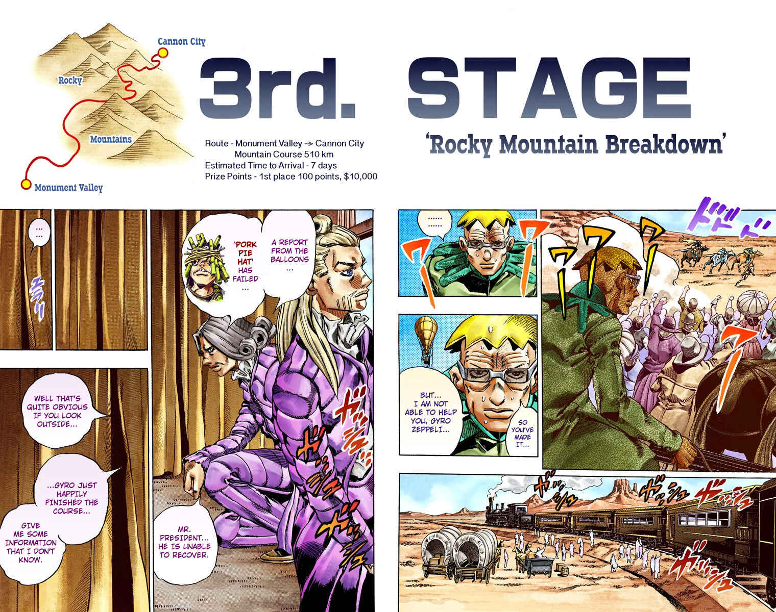 JoJo no Kimyou na Bouken: Part 7 - Steel Ball Run Color-ban Chapter 28 - Page 12