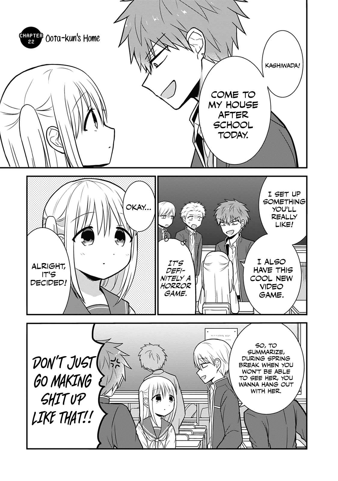 Kao ni Denai Kashiwada-san to Kao ni Deru Oota-kun Chapter 22 - Page 1