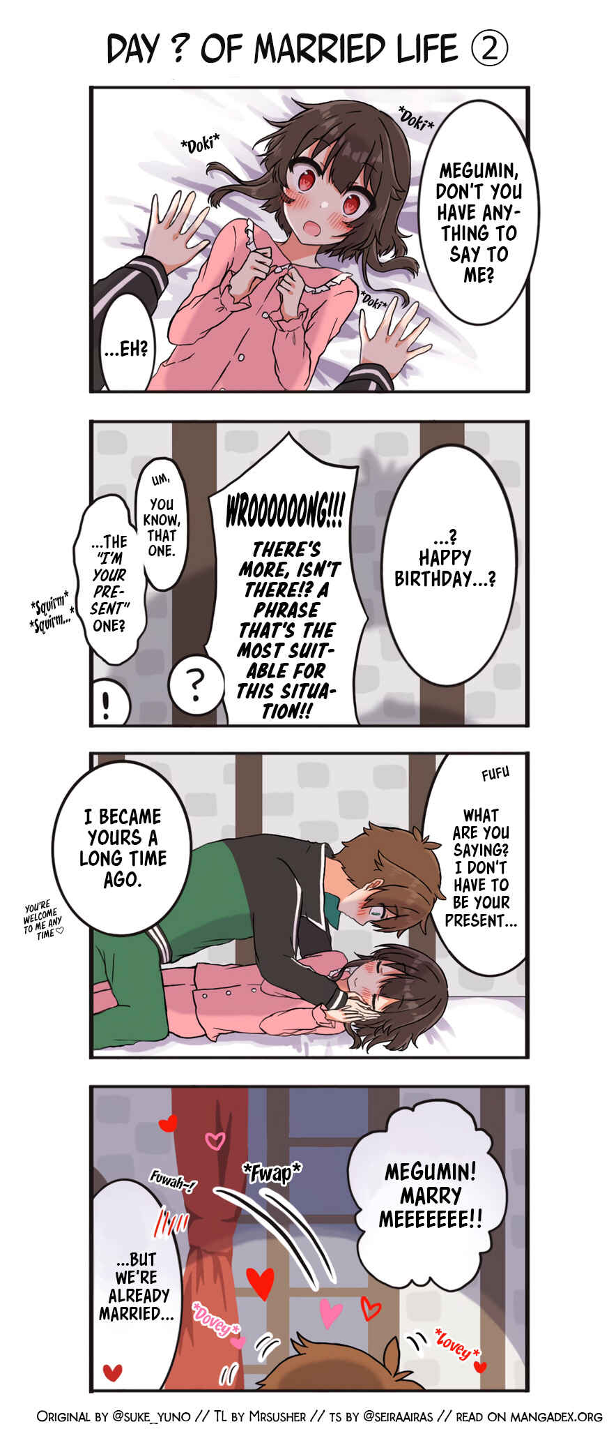 Kono Subarashii Sekai ni Shukufuku wo! - A Day of KazuMegu (Doujinshi) Chapter 9.5 - Page 2