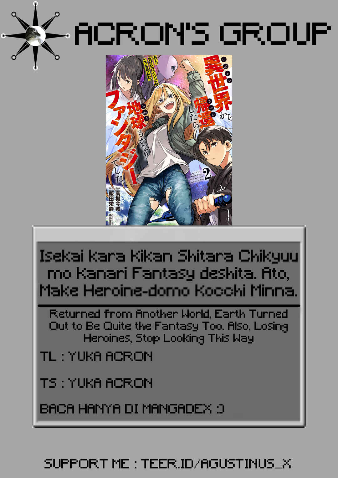 Isekai kara Kikan Shitara Chikyuu mo Kanari Fantasy deshita. Ato, Make Heroine-domo Kocchi Minna. Chapter 6 - Page 1