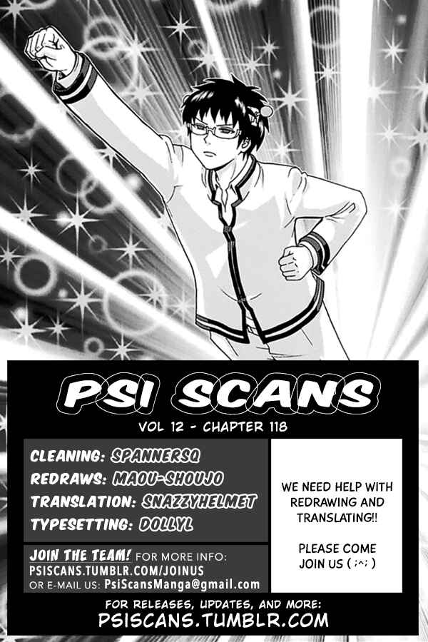 The Disastrous Life of Saiki K. Chapter 118 - Page 3