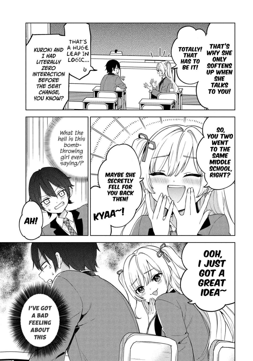 Inkya no Ore ga Sekigae de S-kyuu Bishoujo ni Kakomaretara Himitsu no Kankei ga Hajimatta. Chapter 3 - Page 9