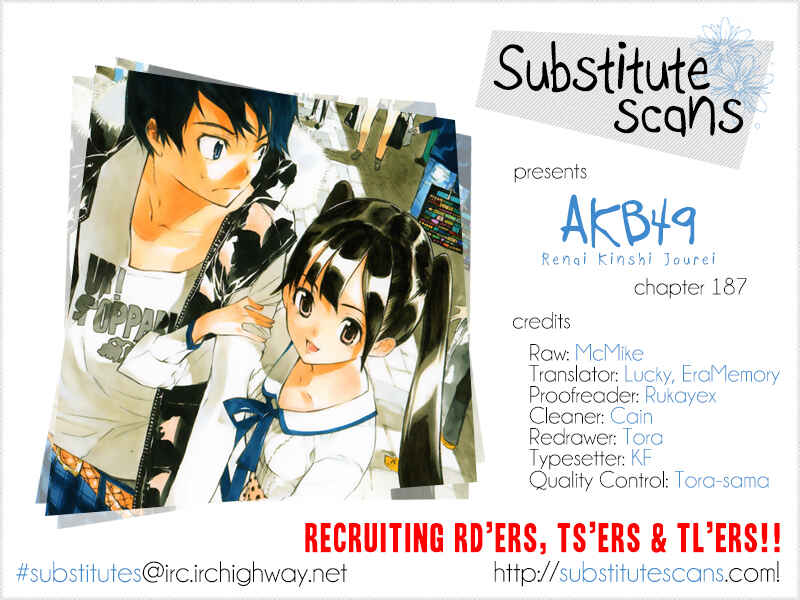 AKB49: Ren'ai Kinshi Jourei Chapter 187 - Page 1