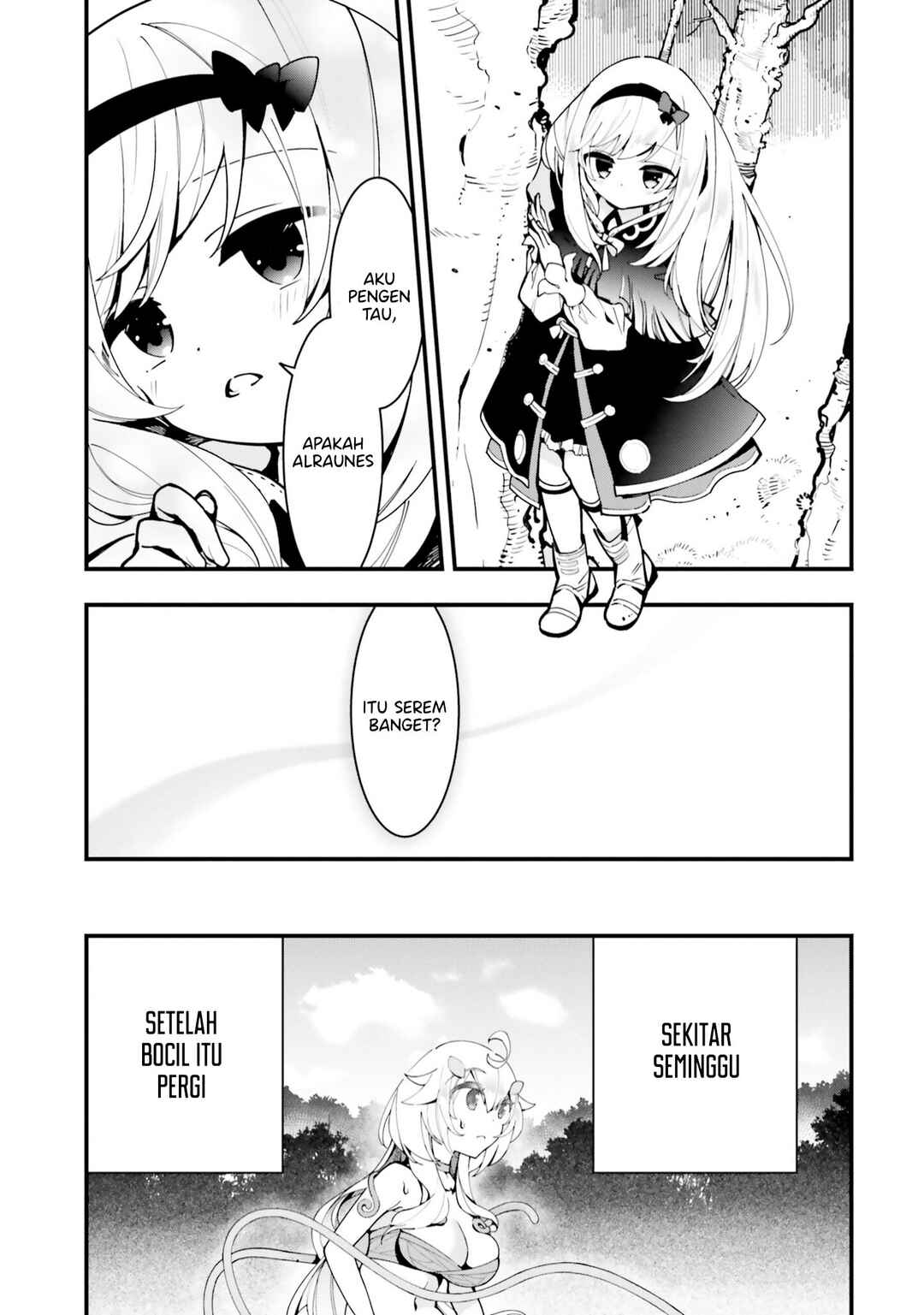 Shokubutsu Monster Musume Nikki: Seijo datta Watashi ga Uragirareta Hate ni Alraune ni Tensei Shite Shimatta node, kore kara wa Kougousei o Shinagara Shizuka ni Shokubutsu Life o Sugoshimasu Chapter 5 - Page 8