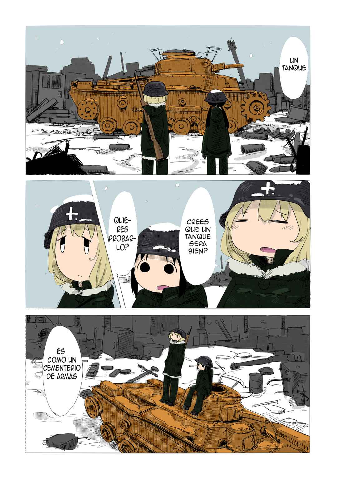 Shoujo Shuumatsu Ryokou (Fan Colored) Chapter 2 - Page 6