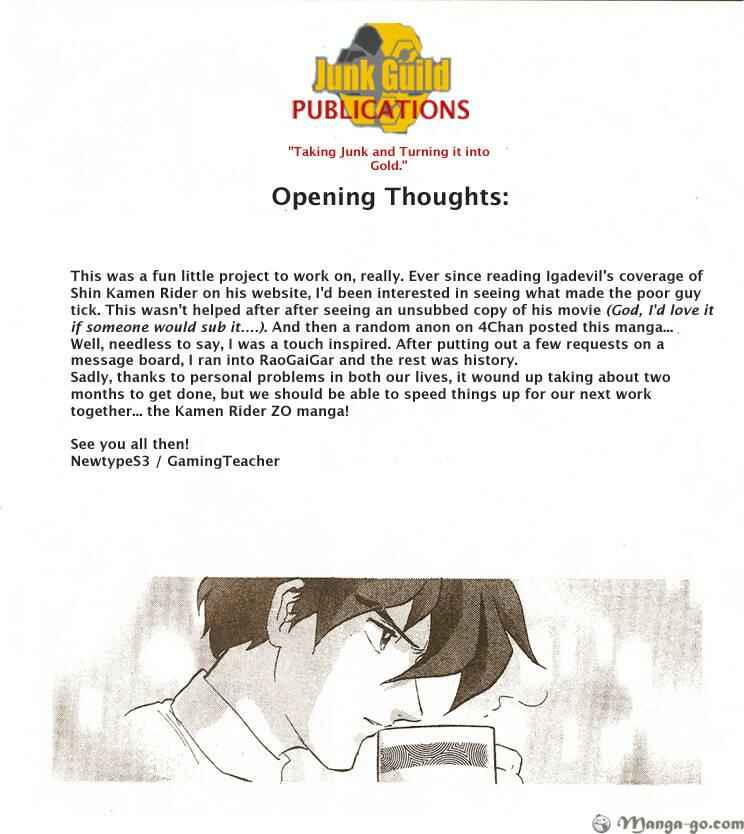 Shin Kamen Rider - Prologue Chapter One shot - Page 3
