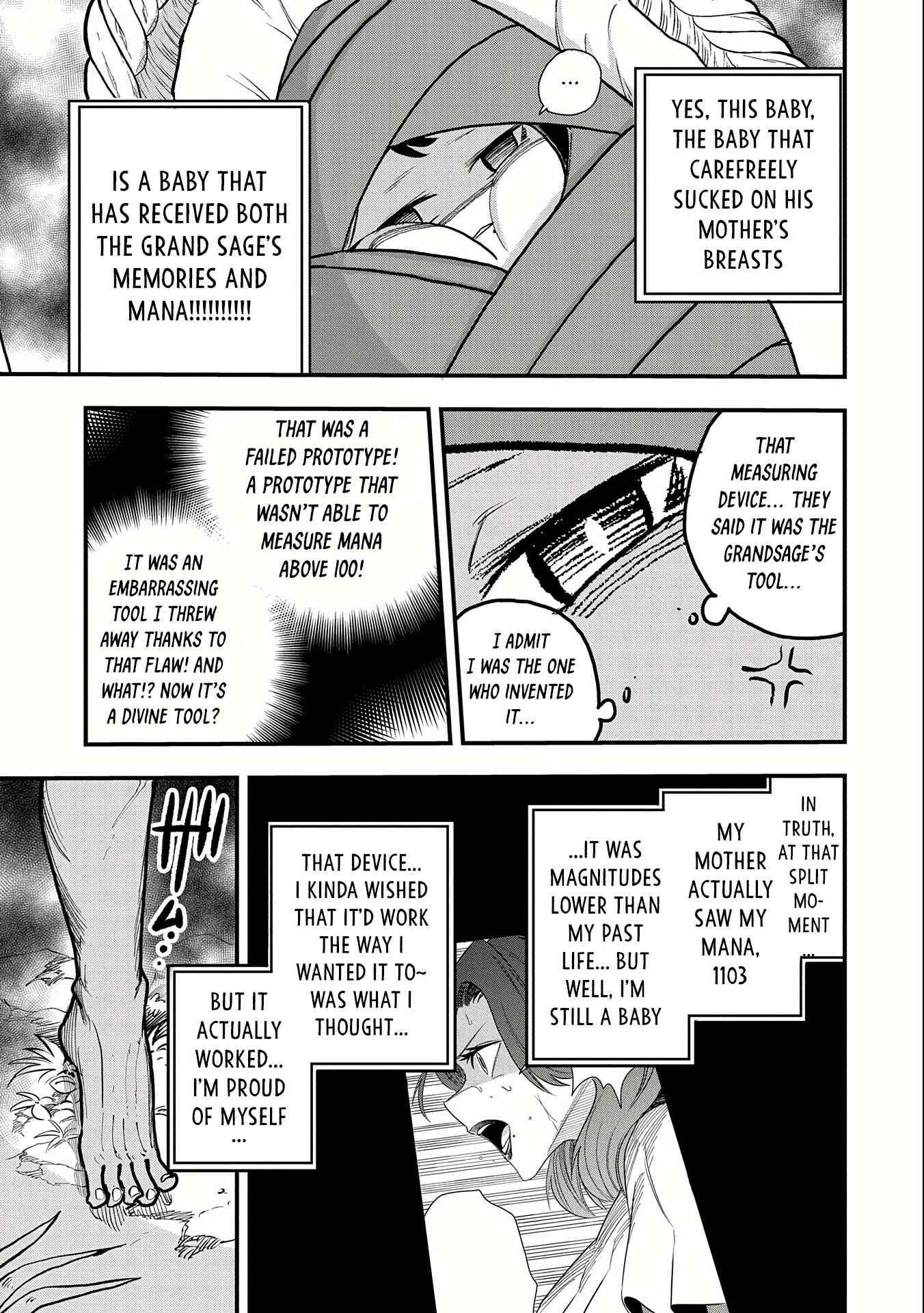 Umareta Chokugo ni Suterareta kedo, Zense ga Daikenja Datta node Yoyuu de Ikitemasu ~Saikyou Akachan Daibousou~ Chapter 1 - Page 19