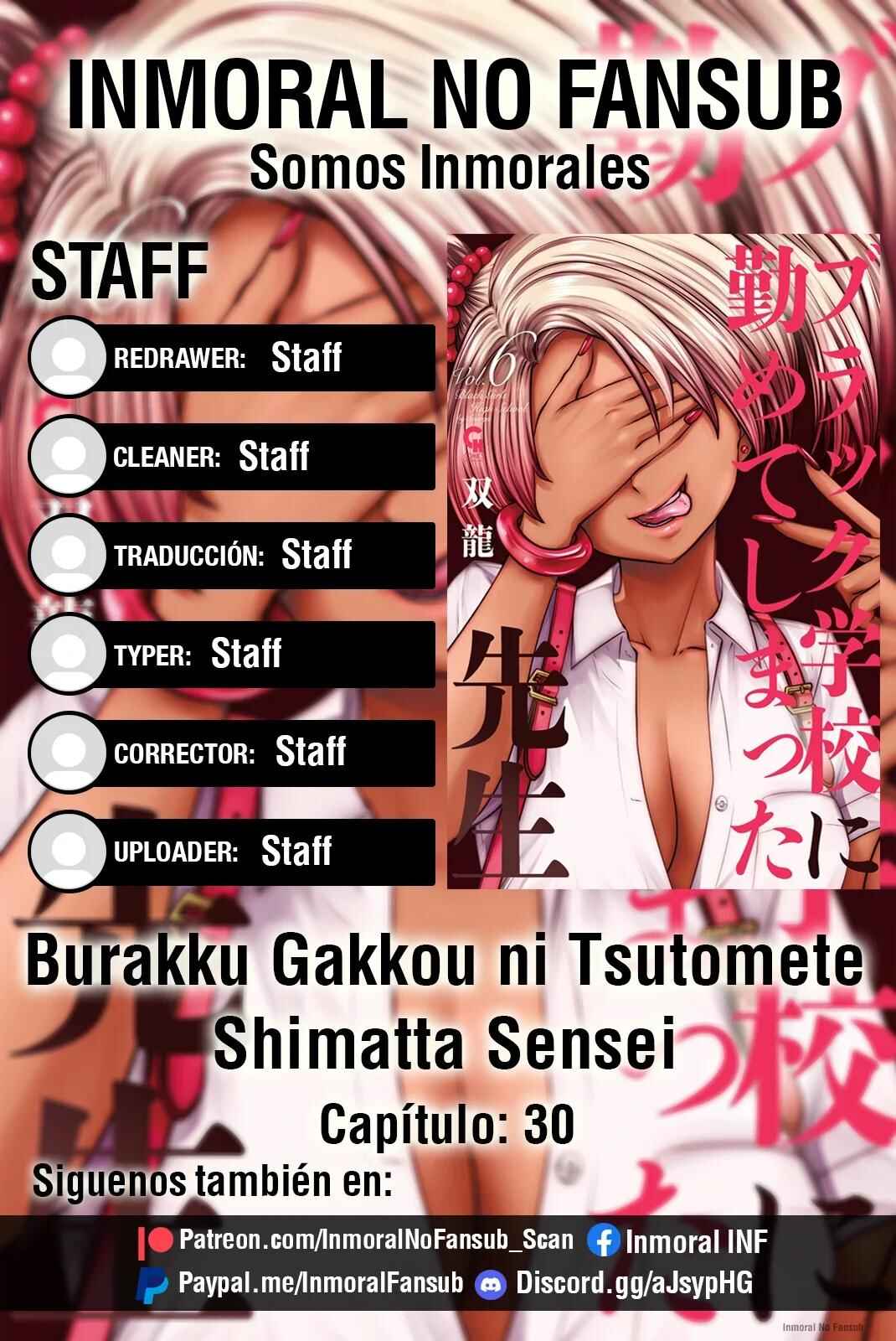 Black Gakkou ni Tsutomete Shimatta Sensei Chapter 30 - Page 1