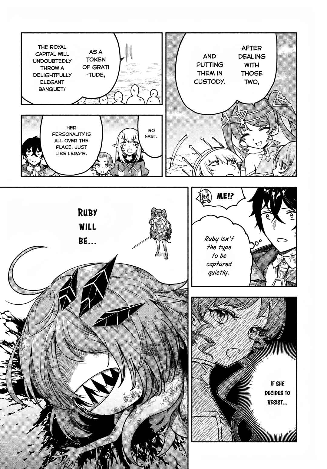 Ore Igai Dare mo Saishu Dekinai Sozai na no ni "Sozai Saishuritsu ga Hikui" to Pawahara suru Osananajimi Renkinjutsushi to Zetsuen shita Senzoku Madoushi, Henkyou no Machi de Slow Life wo Okuritai. Chapter 21 - Page 18