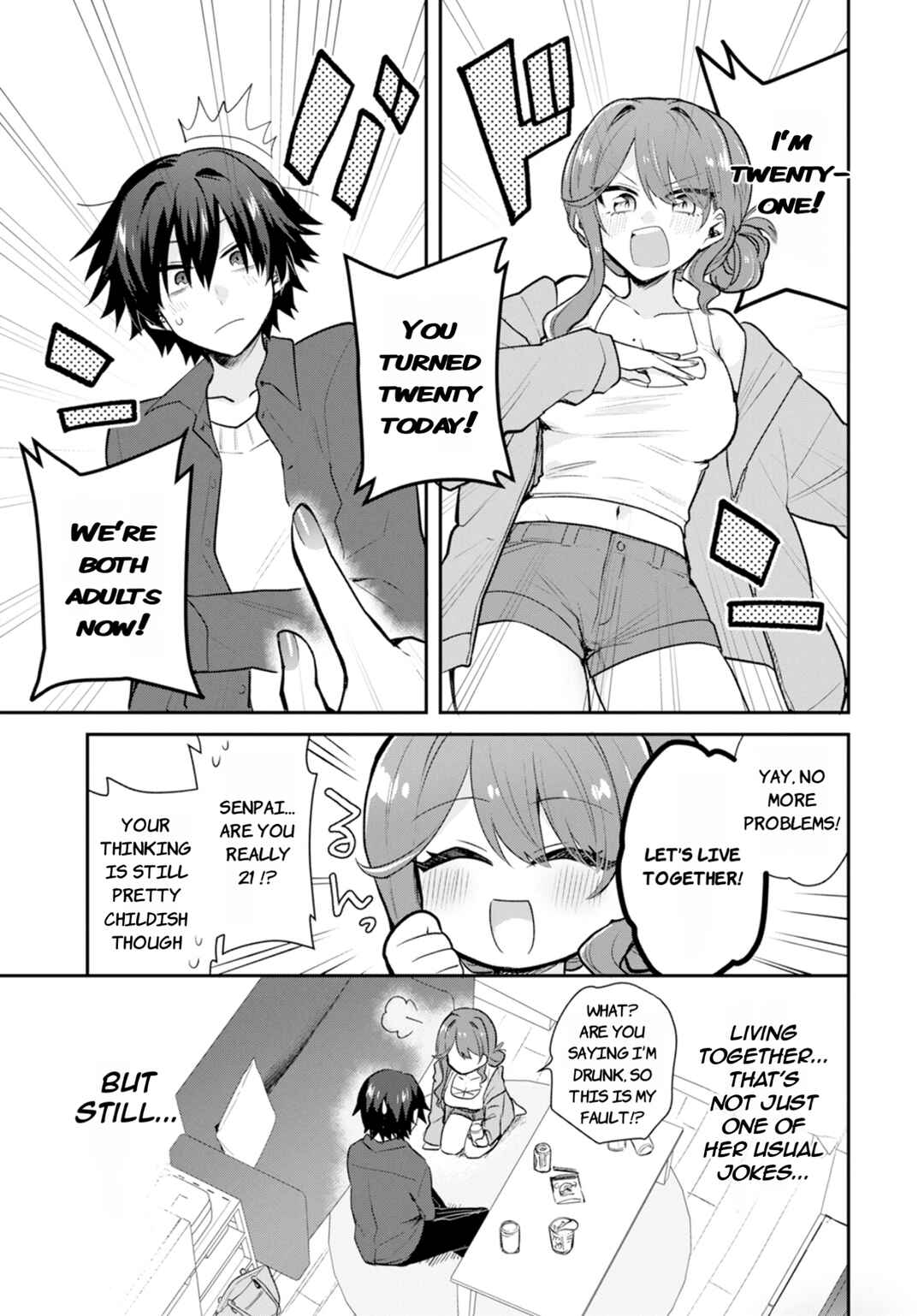 Osake to Senpai Kanojo to no Amaama Doukyo Lovecome wa Nijuusai ni Natte kara Chapter 1 - Page 6