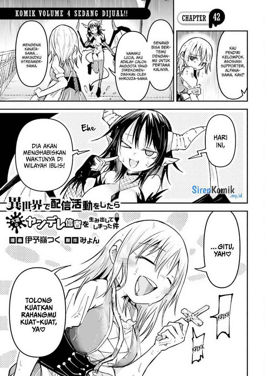 Isekai de Haishin Katsudou wo Shitara Tairyou no Yandere Shinja wo Umidashite Shimatta Ken Chapter 42 - Page 2