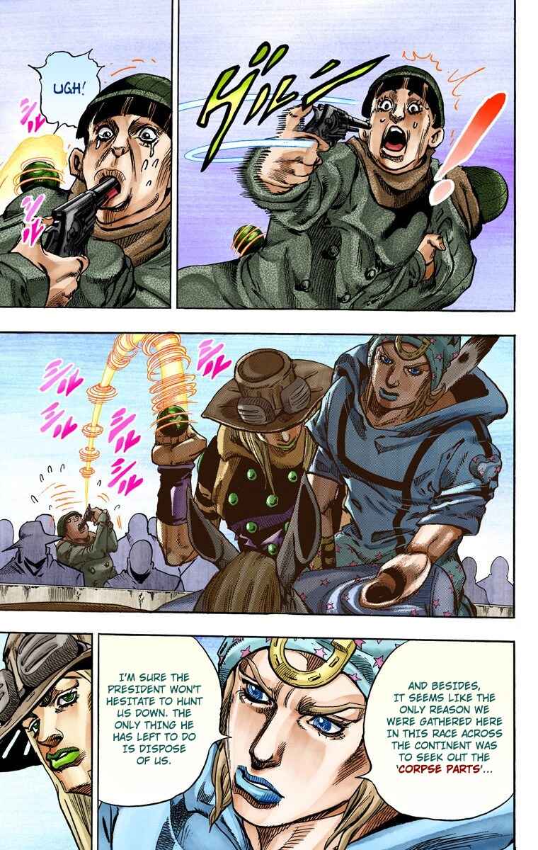 JoJo no Kimyou na Bouken: Part 7 - Steel Ball Run Color-ban Chapter 60 - Page 9