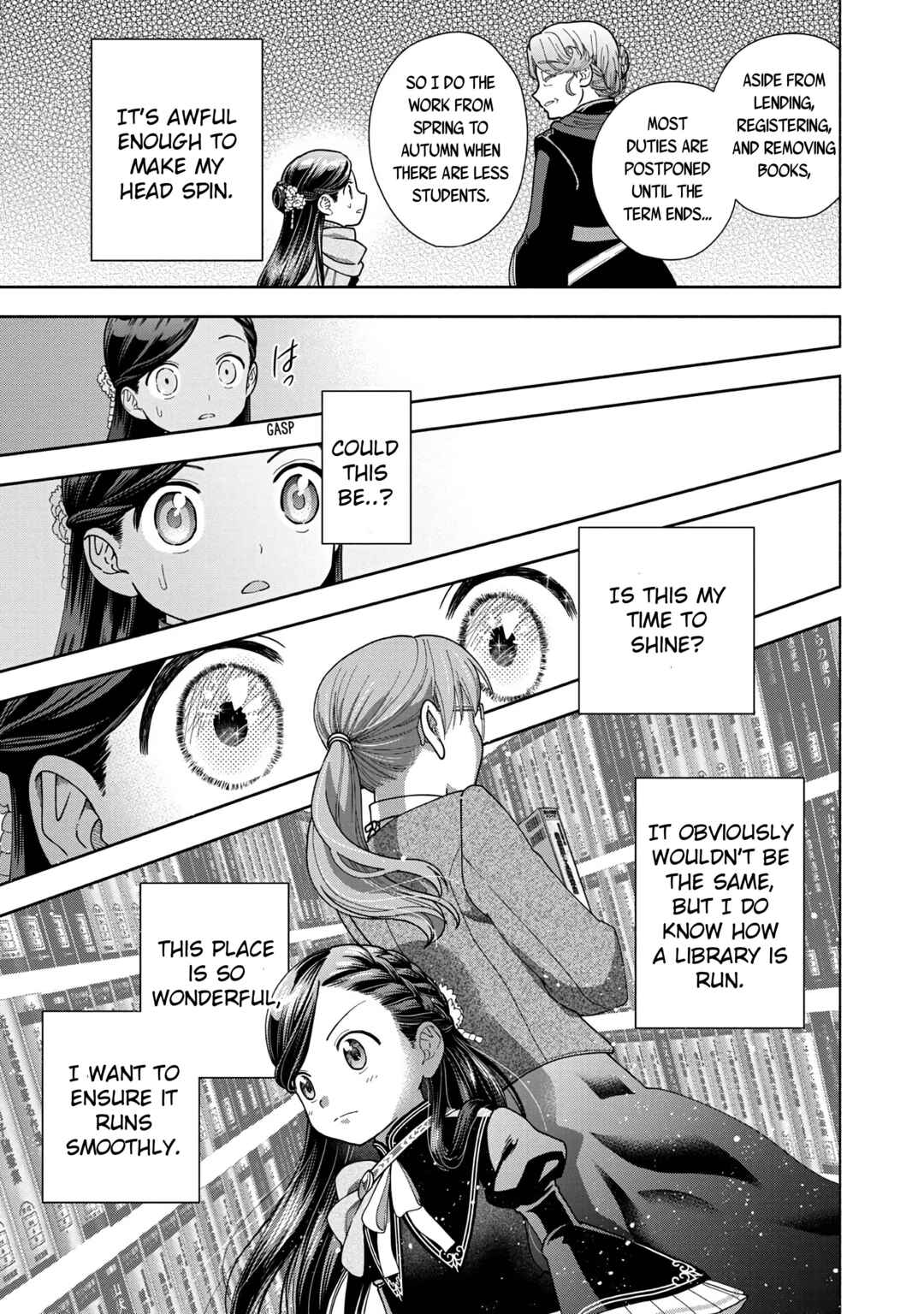 Honzuki no Gekokujou: Shisho ni Naru tame ni wa Shudan o Erandeiraremasen—Dai-4 Bu: Kizokuin no Toshokan o Sukuitai! Chapter 12 - Page 24