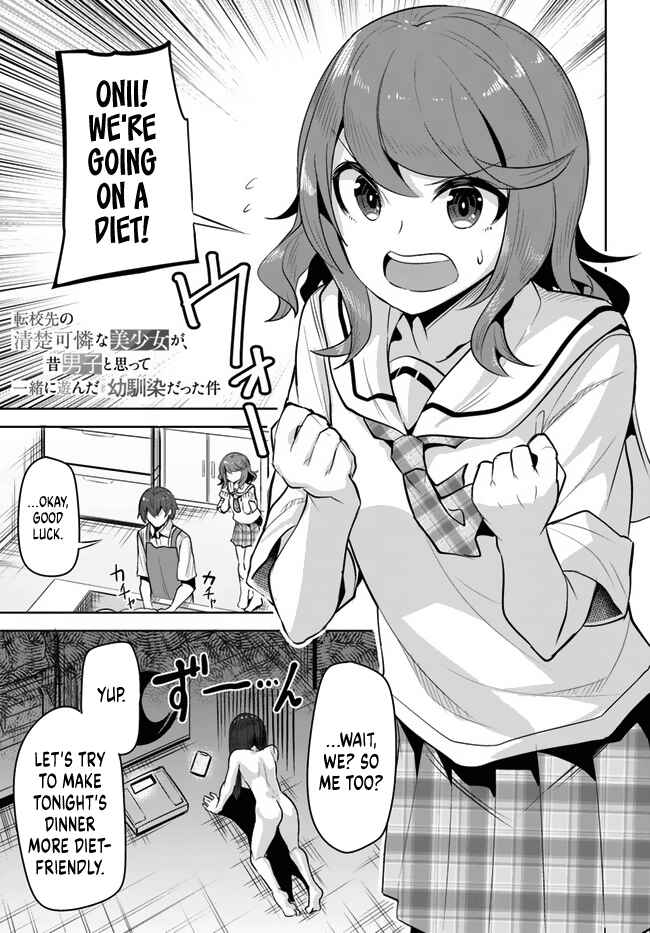 Tenkousaki no Seiso Karen na Bishoujo ga, Mukashi Danshi to Omotte Issho ni Asonda Osananajimi datta Ken Chapter 13 - Page 1