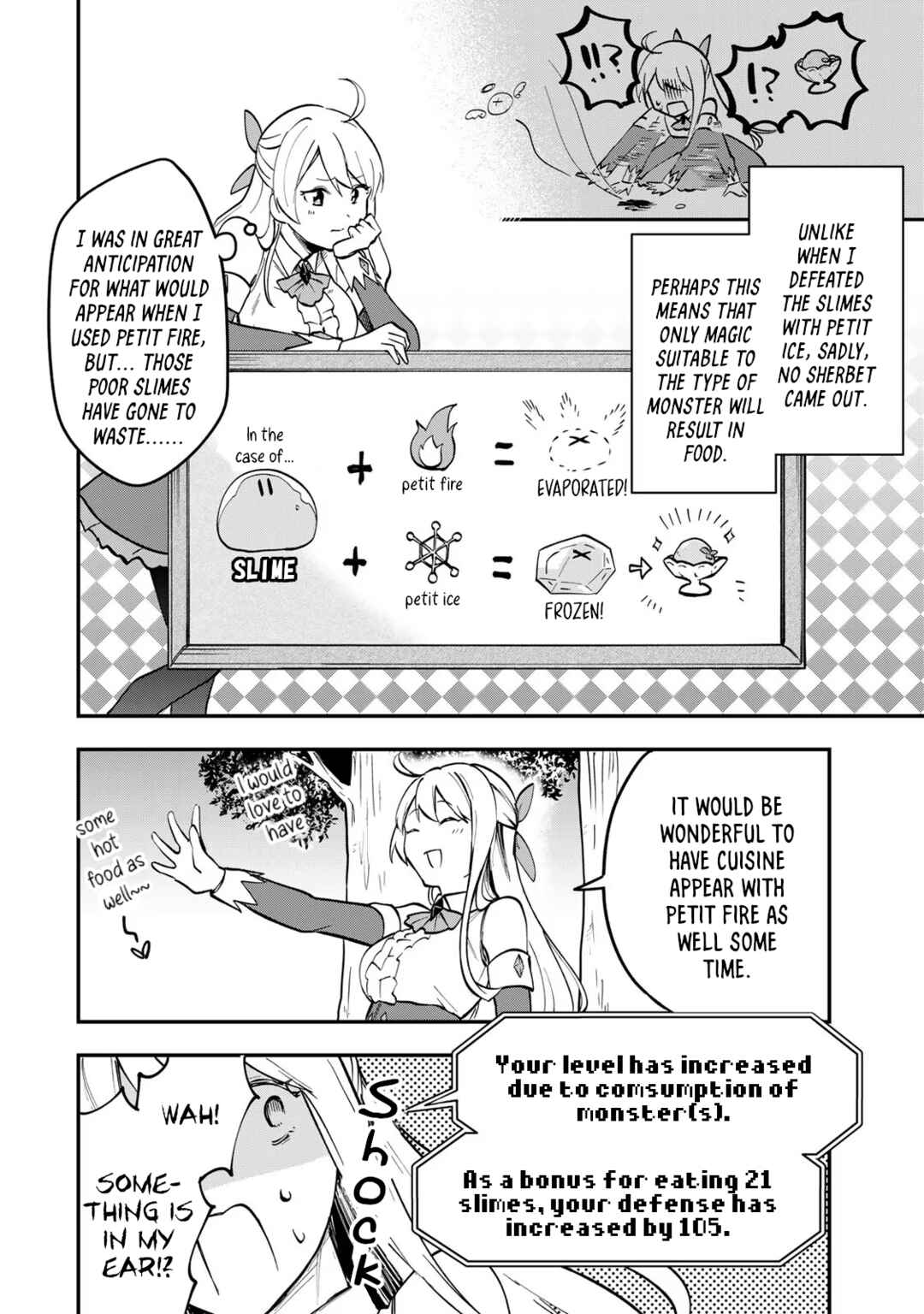 [Pakupaku desu wa] Tsuihou Sareta Ojou-sama no "Monster wo Taberu Hodo Tsuyoku Naru" Skill wa, 1-shoku de 1 Level Up Suru Zendai Mimon no Saikyou Skill deshita. 3-nichi de Jinrui Saikyou ni Narimashita wa! Chapter 1 - Page 18