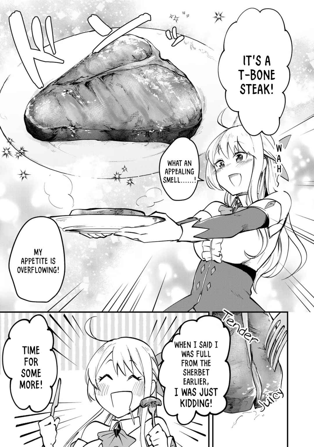 [Pakupaku desu wa] Tsuihou Sareta Ojou-sama no "Monster wo Taberu Hodo Tsuyoku Naru" Skill wa, 1-shoku de 1 Level Up Suru Zendai Mimon no Saikyou Skill deshita. 3-nichi de Jinrui Saikyou ni Narimashita wa! Chapter 1 - Page 23