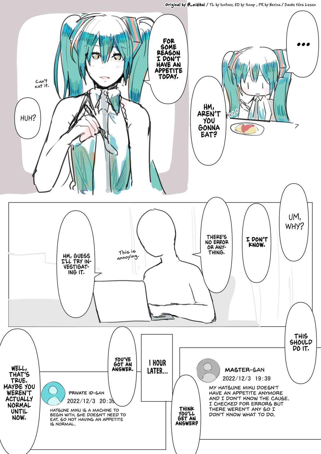 VOCALOID - The Daily Life of Master & Hatsune Miku (Doujinshi) Chapter 30 - Page 1