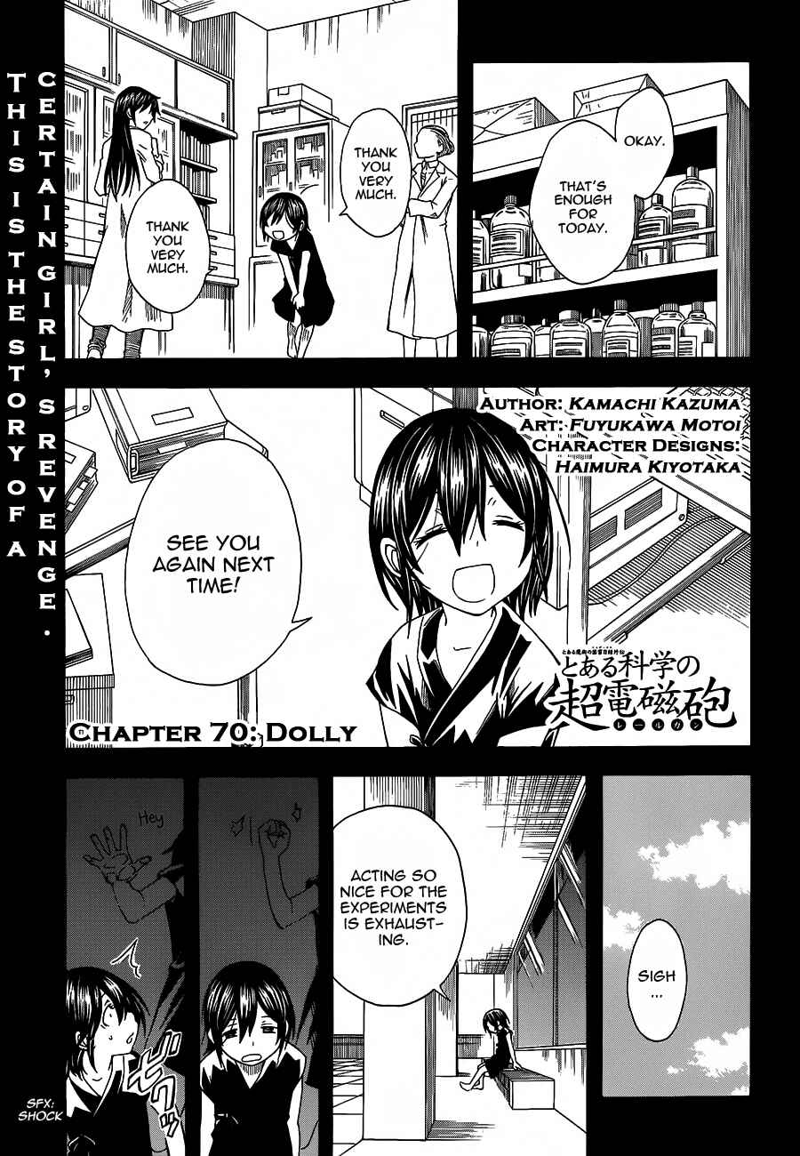 Toaru Majutsu no Index Gaiden: Toaru Kagaku no Railgun Chapter 70 - Page 1