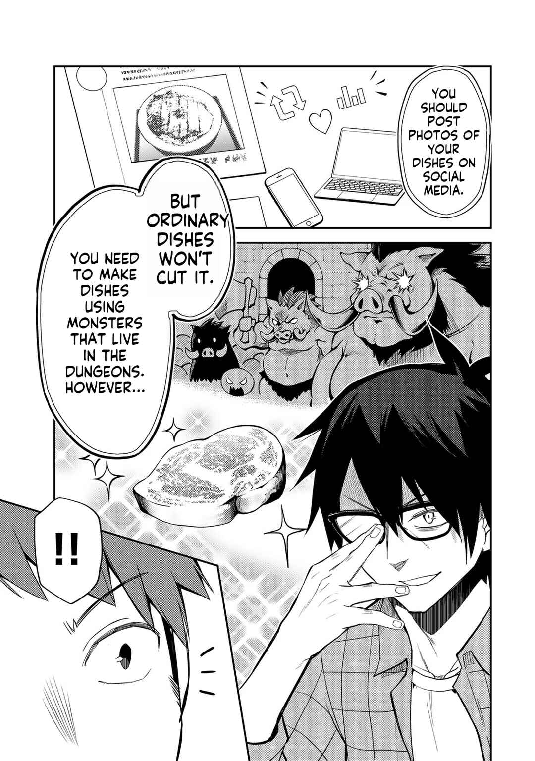 Mukashi Totta Kinezuka de... to Iinagara Musou suru Teishokuya no Ossan, Jitsu wa Densetsu no Dungeon Kouryakusha Chapter 1 - Page 8