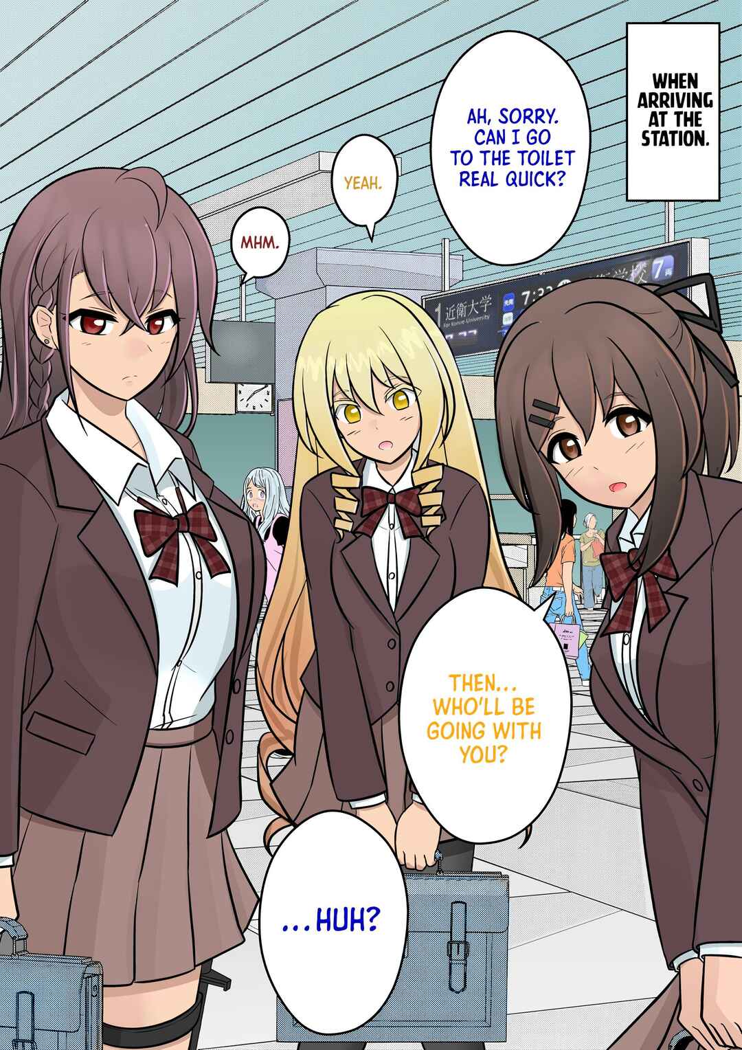 Danjo-hi 1:39 no Heikou Sekai wa Omoi no Hoka Futsuu (Fan Colored) Chapter 47 - Page 1
