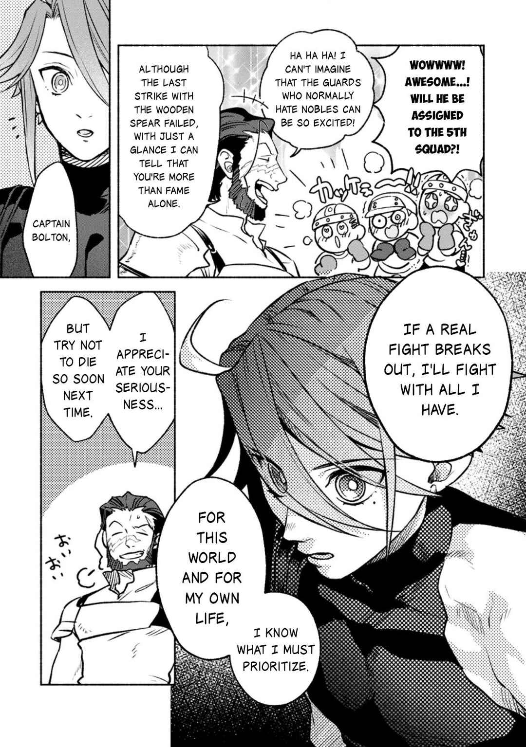 Sono Monban, Saikyou ni Tsuki: Tsuihou Sareta Bougyoryoku 9999 no Senshi, Outo no Monban to shite Musou Suru Chapter 36 - Page 28