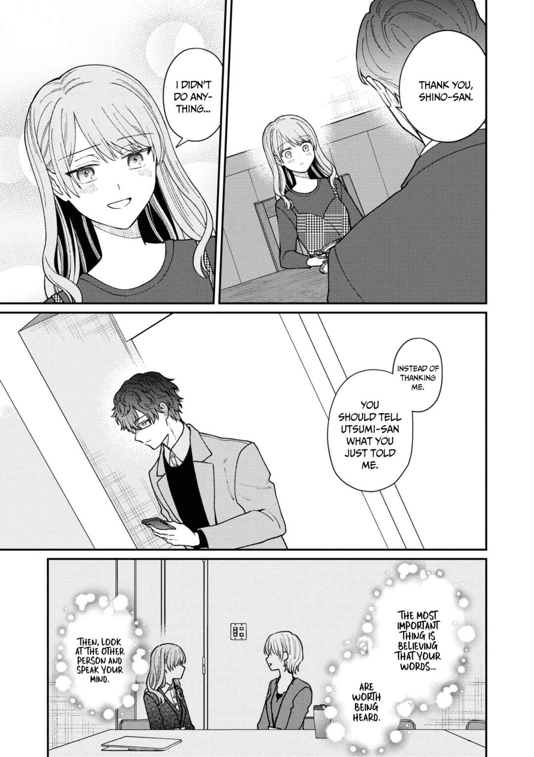 Kuuki ga "Yomeru" Shinnyuu Shain to Buaisou na Senpai Chapter 42 - Page 22