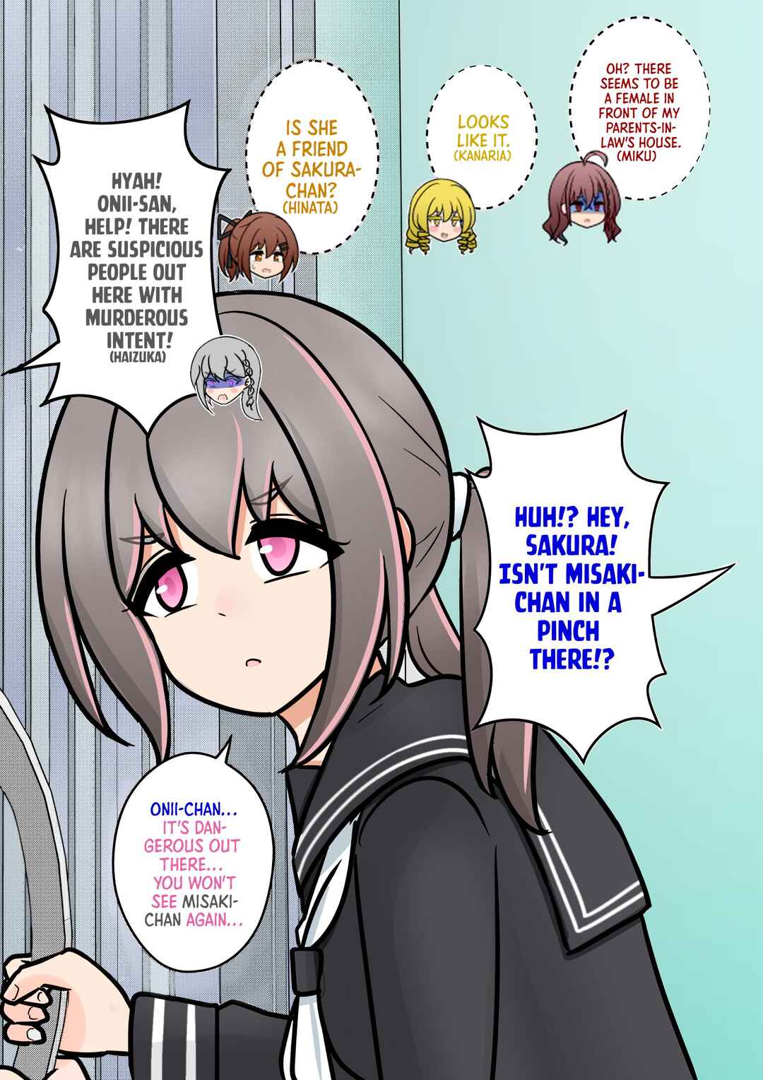 Danjo-hi 1:39 no Heikou Sekai wa Omoi no Hoka Futsuu (Fan Colored) Chapter 146 - Page 3