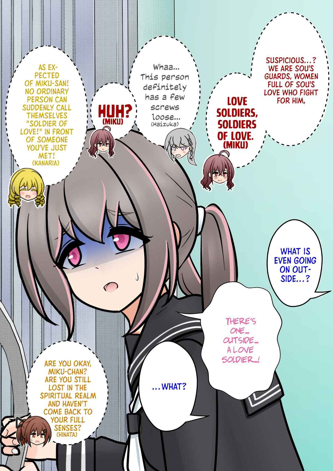 Danjo-hi 1:39 no Heikou Sekai wa Omoi no Hoka Futsuu (Fan Colored) Chapter 146 - Page 4