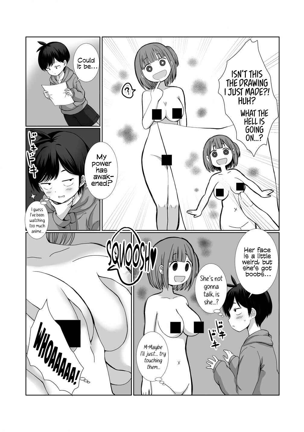 Kaita Mono o Jittaika Suru Nouryoku de Motenai Ore ga Harem Seikatsu Chapter 1 - Page 13