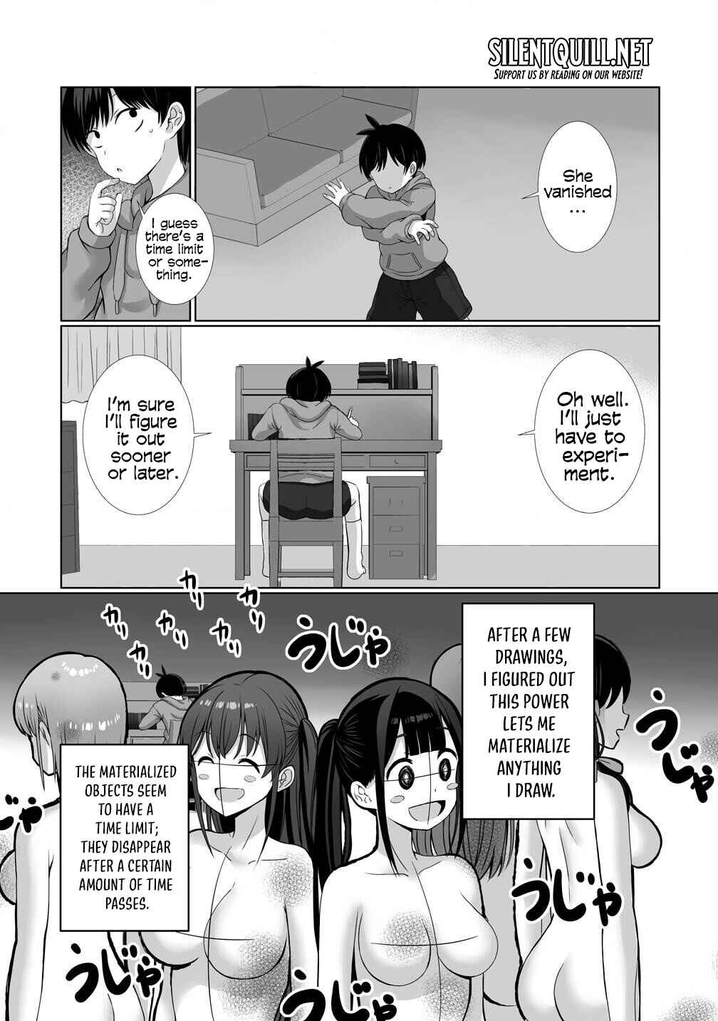 Kaita Mono o Jittaika Suru Nouryoku de Motenai Ore ga Harem Seikatsu Chapter 1 - Page 15