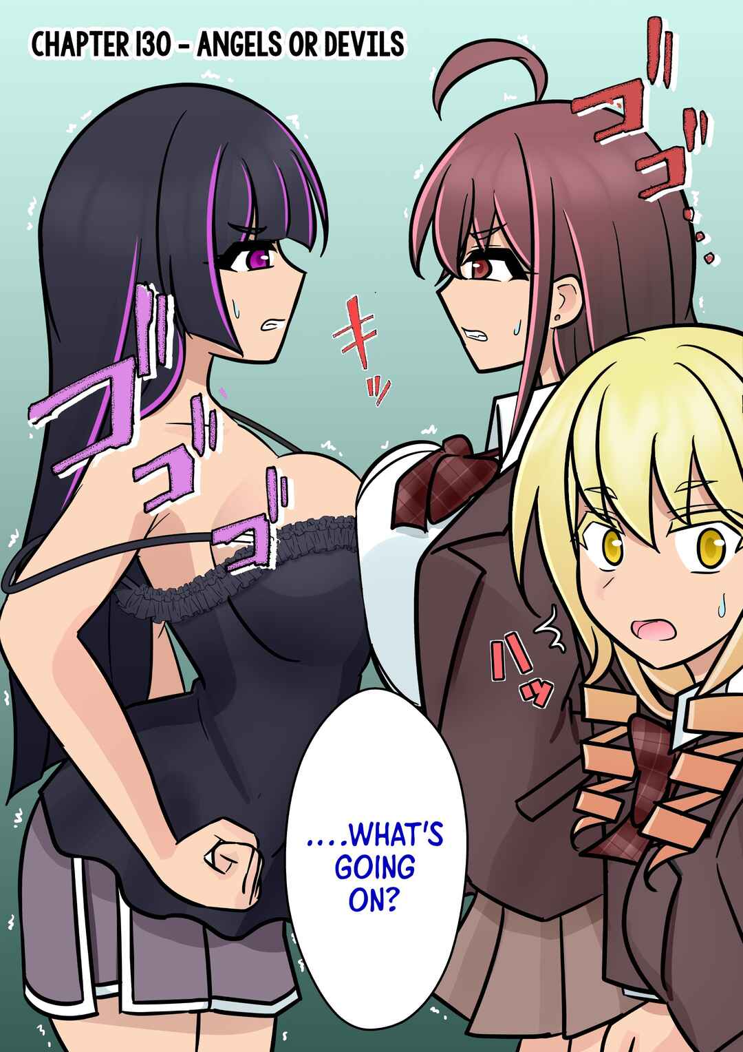Danjo-hi 1:39 no Heikou Sekai wa Omoi no Hoka Futsuu (Fan Colored) Chapter 130 - Page 1