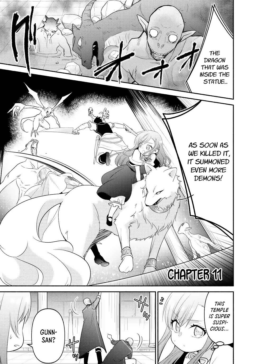 Tensei Youjo.: Shinjuu to Ouji to, Saikyou no Oji-san Youhei-dan no Naka de Ikiru Chapter 11 - Page 1