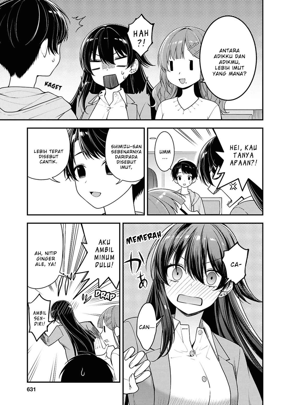 Tonari no Seki no Yankee Shimizu-san ga Kami wo Kuroku Sometekita Chapter 5 - Page 15