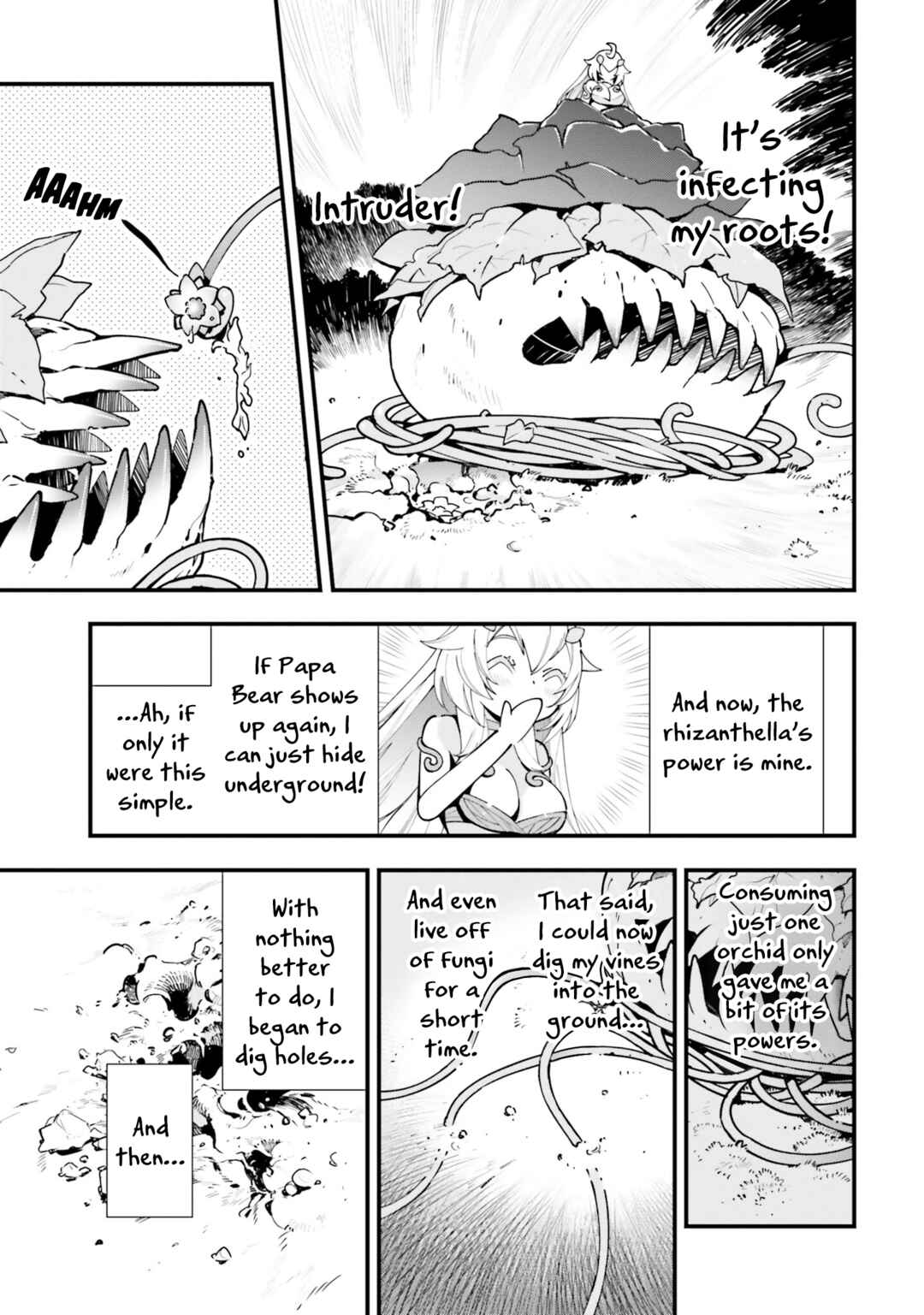 Shokubutsu Monster Musume Nikki: Seijo datta Watashi ga Uragirareta Hate ni Alraune ni Tensei Shite Shimatta node, kore kara wa Kougousei o Shinagara Shizuka ni Shokubutsu Life o Sugoshimasu Chapter 7 - Page 16
