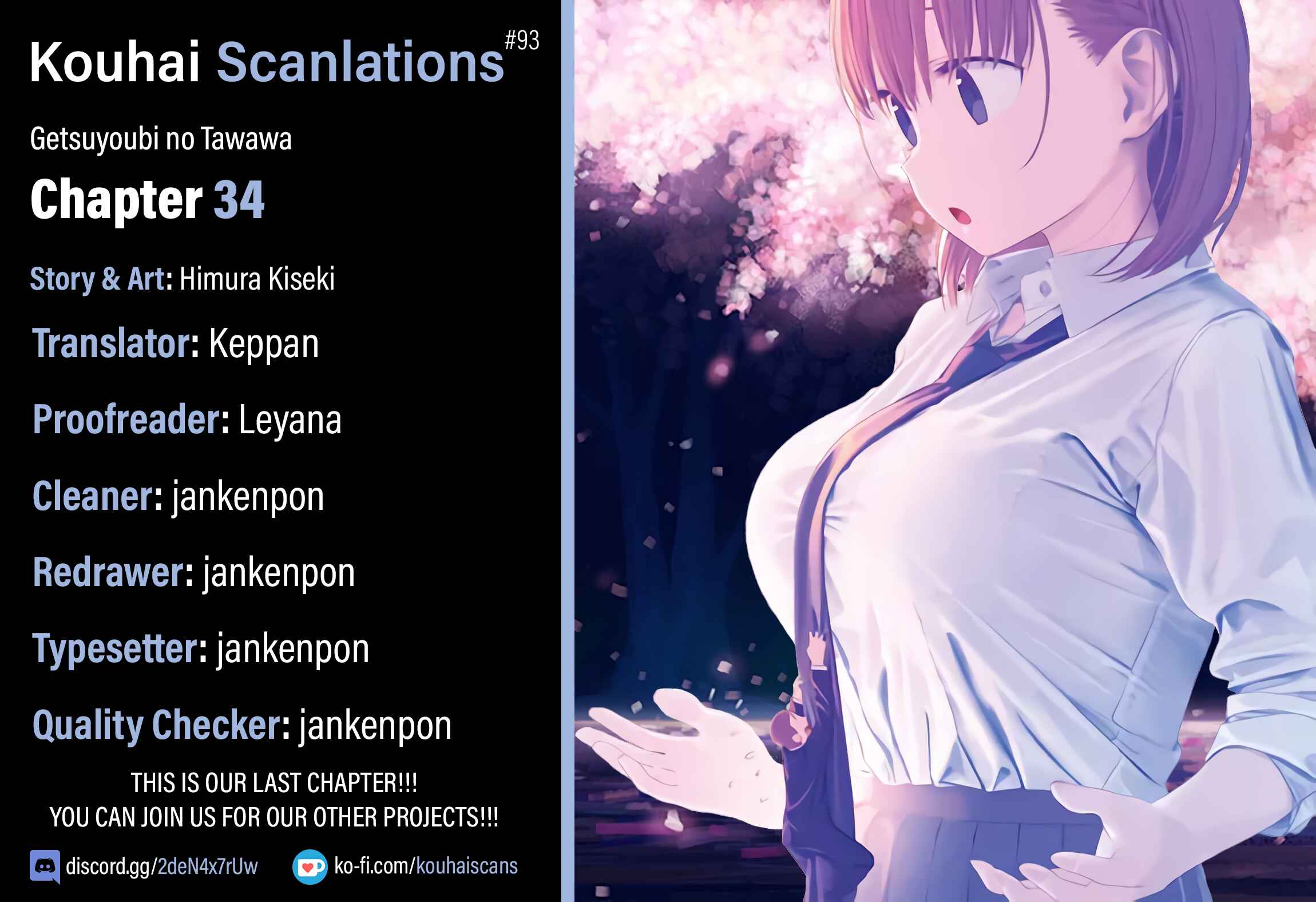 Getsuyoubi no Tawawa (Blue) (Fan Colored) Chapter 34 - Page 1