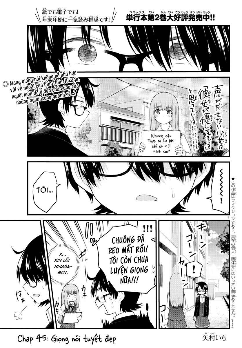 Koe ga dasenai Shoujo wa "Kanojo ga Yasashisugiru" to Omotte iru Chapter 45 - Page 1