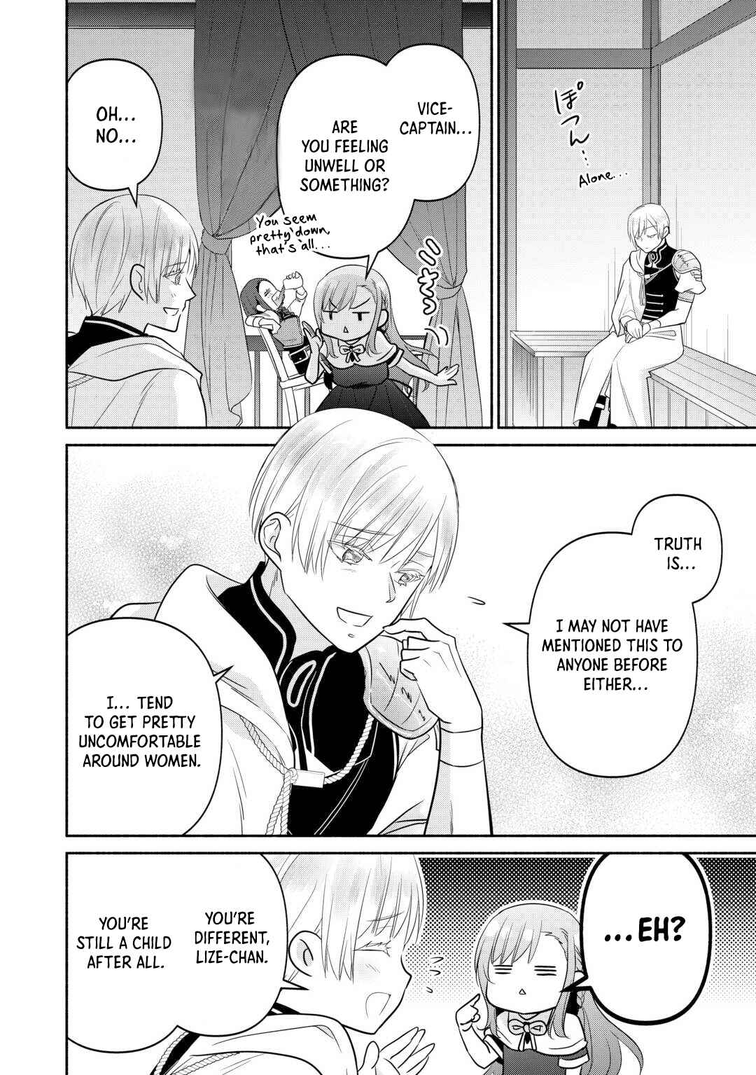 Tensei Youjo.: Shinjuu to Ouji to, Saikyou no Oji-san Youhei-dan no Naka de Ikiru Chapter 25 - Page 14