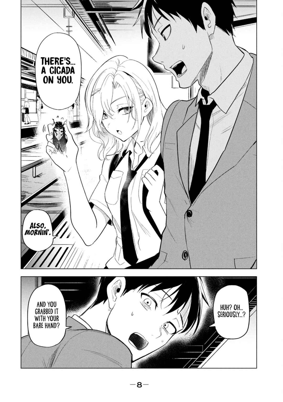 Asa no Tsuukin Densha de, Yatara to Hanashikakete Kuru Joshikousei. Chapter 1 - Page 10