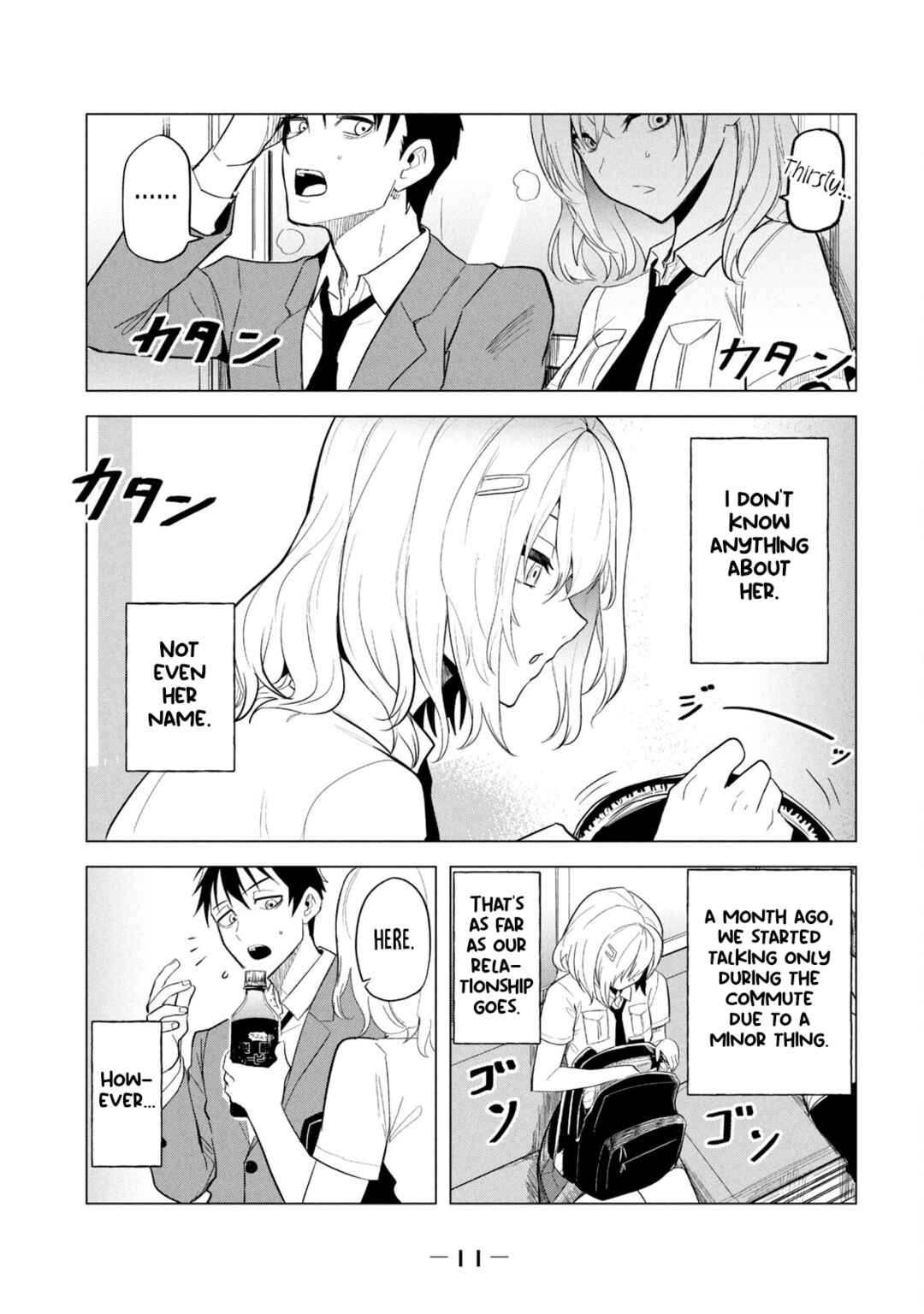 Asa no Tsuukin Densha de, Yatara to Hanashikakete Kuru Joshikousei. Chapter 1 - Page 13